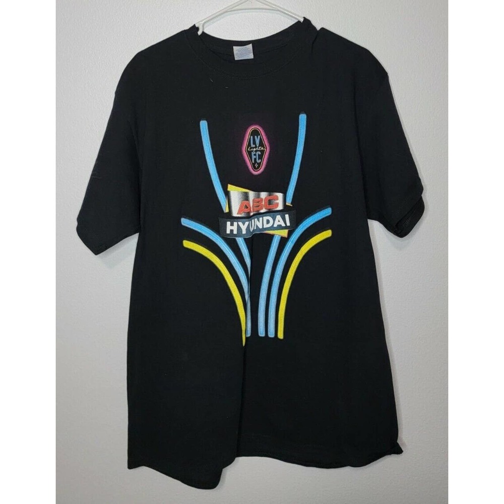 Las Vegas Lights FC #1 USL1 Soccer T-Shirt Sz Mens L Large Football LVFC USL LV